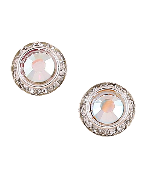 Round Crystal Button Earrings | Kelso Custom Covers