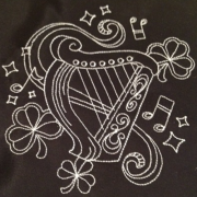 Embroidery – Celtic Harp – Fancy