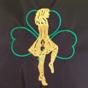 Embroidery – Irish Dancer in Shamrock